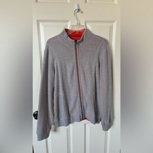 Men’s Medium Orvis Gray and Orange Zip up